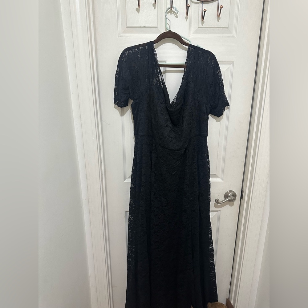 Torrid gothic black lace full length dress size 28